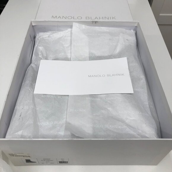 MANOLO BLAHNIK Marisco Floral Chain Size 7.5  NWT - Picture 9 of 10